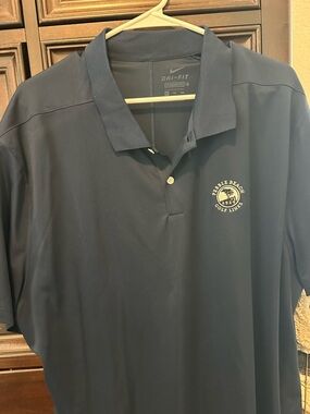 Nike Navy Pebble Beach Golf Logo Dri-FIT Polo